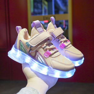 儿童闪灯网面鞋