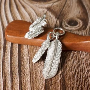 【saad】日本进口鹰羽吊坠纯银手工项链小众气质男女情侣