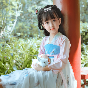 淘宝拍照古装儿童汉服模特唐装摄影视频制作古典可爱女生外景内景