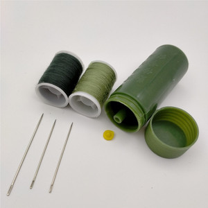 橄榄绿针线筒单兵军绿针线盒筒针线包便携旅行针线内务缝衣补针线