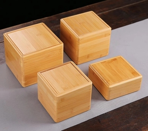 抽拉竹盒紫砂壶礼品盒陶瓷茶壶建盏锦盒正方形收纳古玩包装盒定制