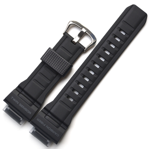 卡西欧手表带g/gw-9300-1黑色银扣碳纤维材质电波手表 专用配件