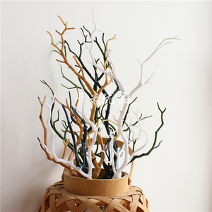 外贸仿真树枝分叉仿真植物发饰手工造型树枝带叉树枝假花珊