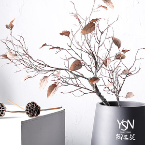 插花摆件干花干枝复古树叶仿真树枝枯枝假树枯叶枯茶树枝家居装饰