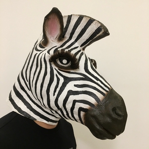 面具熊猫大象老虎狮子大灰狼斑马长颈鹿袋鼠表演头饰tb0020616354