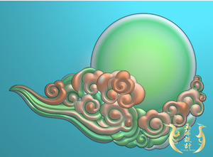 云 祥云 太阳 精雕图 浮雕图 玉雕图 jdp