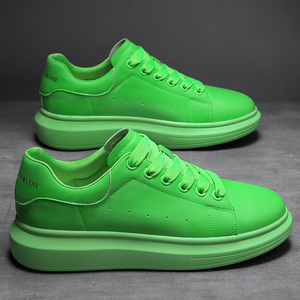 麦昆男鞋2022新款夏季透气运动厚底板鞋情侣休闲绿色百搭鸳鸯潮鞋