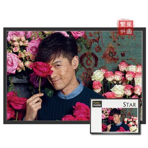 定制胡歌明星写真壁纸居家装饰益智玩具霍建华1000片成人木质拼图