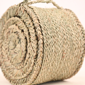 云南文山草墩凳子手工席草编织坐墩蒲团坐垫透气家居家具18*25cm