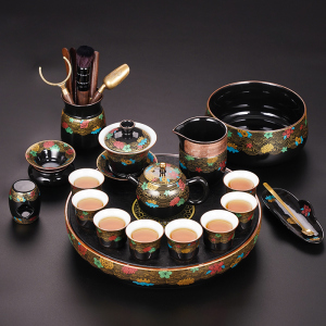 陶福气 茶具套装 家用轻奢高档陶瓷茶壶盖碗茶杯茶盘功夫茶泡茶具