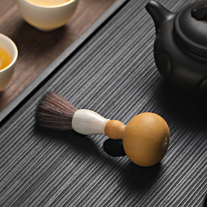 葫芦养壶笔紫竹茶刷天然竹制笔刷竹根茶扫茶盘茶水刷创意茶具配件