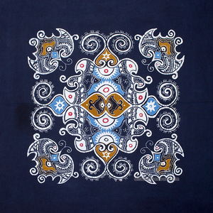 云南民族特色客栈茶室餐巾装饰苗族壁挂蜡染桌布纯手工纯棉挂饰画