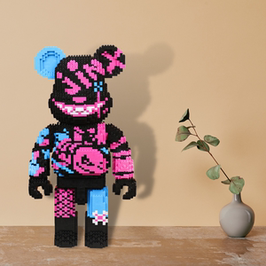 乐高拼装玩具男孩成人大型暴力熊女生系列kaws积木熊摆件生日礼物