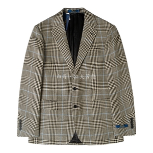 ralph lauren拉夫劳伦美式复古意产棉麻混纺休闲西服男polo rrl