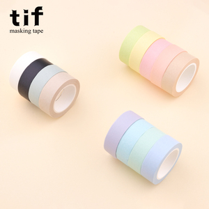 tif 和纸手帐胶带 素色 纯色 单色 整卷10m 基础款彩色遮蔽无痕