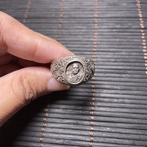 龙婆moon 龙婆门 2543 戒指纯银带鉴定卡 泰国吊坠项链