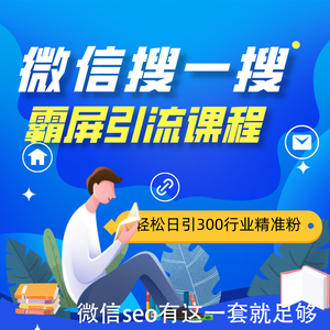 微信搜一搜微信seo优化排名视频教程