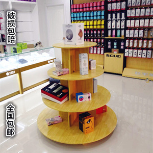 圆形中岛柜茶叶展示柜超市红酒零食堆头礼品展示台母婴店鞋子货架