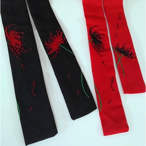 知希堂原创新品曼珠沙华刺绣汉服日常配饰双面彼岸花刺绣发带