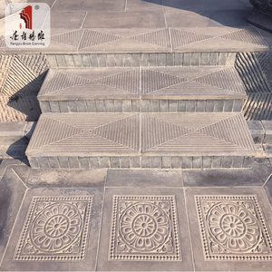 唐语砖雕 中式广场园林地砖 古建青砖仿古庭院菱形纹青石30*60cm