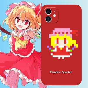 东方project像素点阵手机壳芙兰朵露二小姐液态硅胶适用苹果安卓