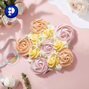 派悦坊凡尔赛花园花束纸杯蛋糕礼盒下午茶同城配送杭州上海团购