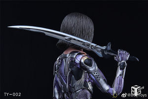 86toys  大马士革 金属手工刀 钢刀 阿丽塔 合金武器 武士模型刀