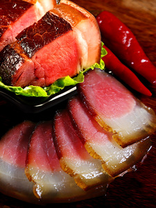 岳老大腊后腿肉500g四川特产腊肉农家烟熏自制咸猪肉风干南北干货