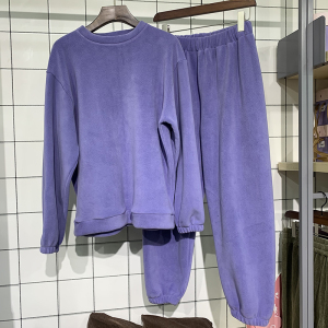 树熊唯唯3062冬季韩国绒家居套装女软绵绵加厚保暖睡衣家居服外穿