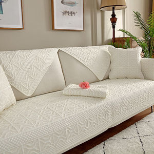 沙发垫布艺简约现代米色