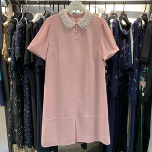 【财艺】23夏季新款宝莱国际中大淑名媛气质高雅中长款连衣裙剪标