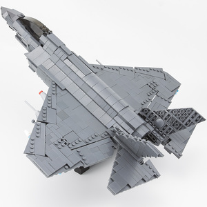 f35战斗机隐身舰载攻击机f14熊猫喷气式军事飞机su27益智拼装积木