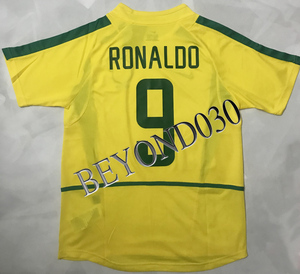 2002-2003巴西主场9#ronaldo 9号罗纳尔多复古 球衣/足球服/波衫