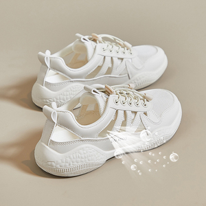 达芙尼小白鞋女鞋2024夏季薄款运动网鞋镂空透气网面防滑孕妇凉鞋