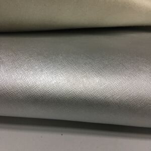 2mm进口日本兵库银色十字纹头层牛皮 中挺 手工真皮皮料