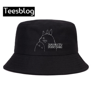 Cute Totoro  Bucket Hat Cap 日系动漫龙猫遮阳太阳帽学生渔夫帽