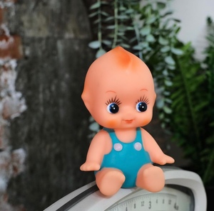 【现】婴儿丘比娃娃 胶皮玩具 vintage日本中古玩具 绝版稀有