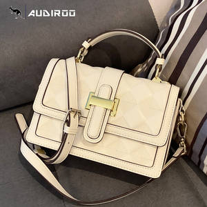 澳蒂袋鼠包包女2022年新款夏季小众百搭ins高级感菱形斜挎包简约