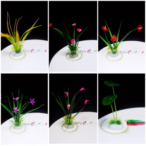 酒店摆盘装饰花草盘饰刺身菜品寿司创意小摆件西餐冷盘点缀花围边