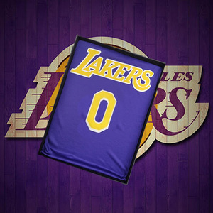 新款湖人队库兹玛0号球衣 城市复古拉丁热压sw曼巴背心短裤套装篮