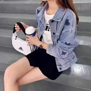 银轩牛仔2022新款 350182#持续性爆版 精密刺绣蝴蝶 特色时尚潮品