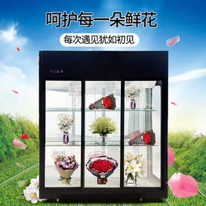花店鲜花保鲜柜冷藏风冷立式双门花艺花柜鲜花店用展示柜冰箱冰柜