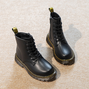女童马丁靴2022年春秋新款单靴软底儿童走秀靴子女英伦风男童短靴