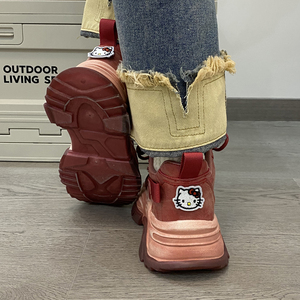 卡卡kaka国潮小众原创复古厚底老爹鞋女2023新款春秋做旧运动女鞋