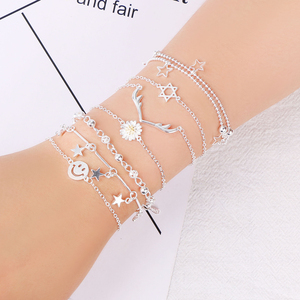 韩版简约个性学生森系闺蜜姐妹chic冷淡风铃铛樱花手链手镯首饰女