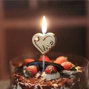 吹不灭的生日蜡烛整箱网红爱心浪漫心形烘焙创意蛋糕装饰插件节