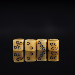 藏式灵骨雕刻油润包浆吉祥天母骰子配珠散珠项链