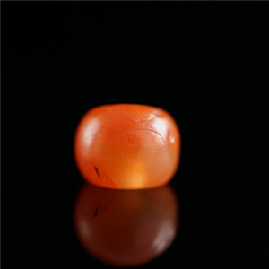 5mm包老清代老南红玛瑙配珠藏式老玛瑙珠子老配珠c190