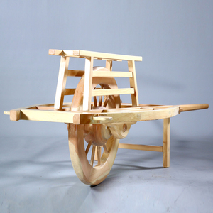 实木独轮车民间景区手推车人力车影视道具推车儿童道具车榫卯结构