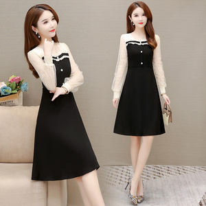 纱袖连衣裙裙长袖-淘宝拼多多热销纱袖连衣裙裙长袖货源拿货